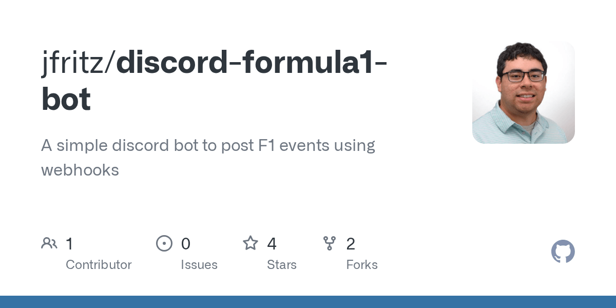 GitHub jfritz/discordformula1bot A simple discord bot to post F1