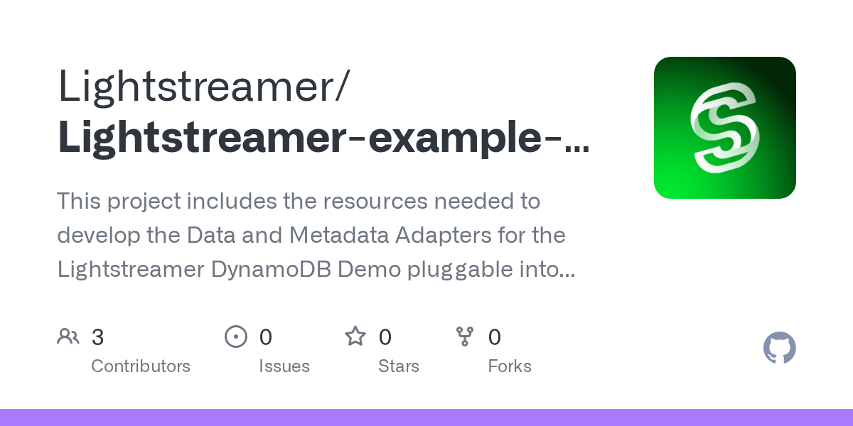 GitHub Lightstreamer/LightstreamerexampleDynamoDBadapterkotlin