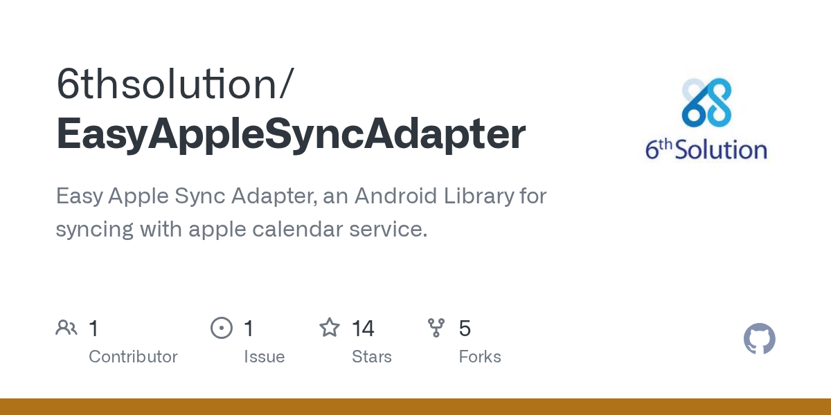 GitHub 6thsolution/EasyAppleSyncAdapter Easy Apple Sync Adapter, an Android Library for