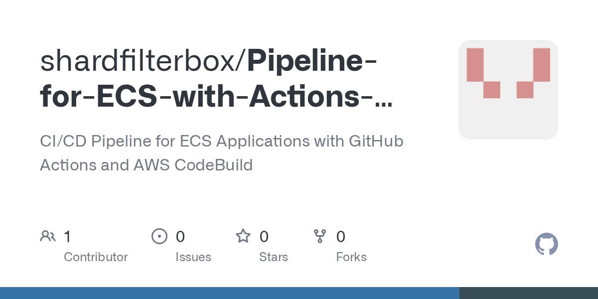 GitHub shardfilterbox/PipelineforECSwithActionsandCodeBuild CI/CD Pipeline for ECS