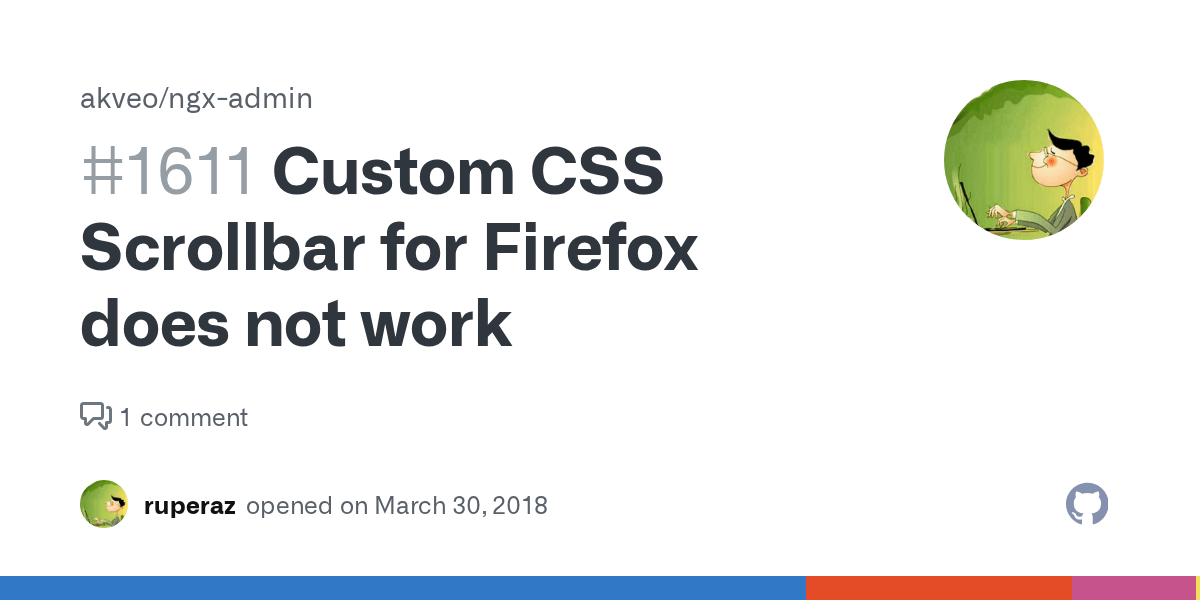 Custom CSS Scrollbar for Firefox does not work · Issue 1611 · akveo
