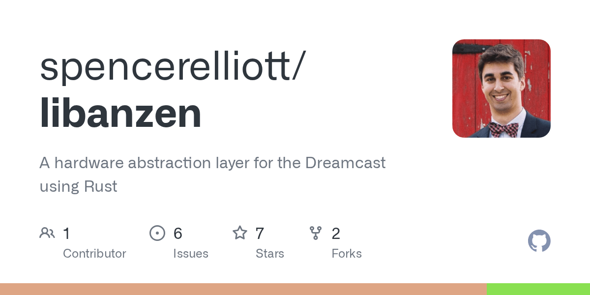 GitHub spencerelliott/libanzen A hardware abstraction layer for the Dreamcast using Rust