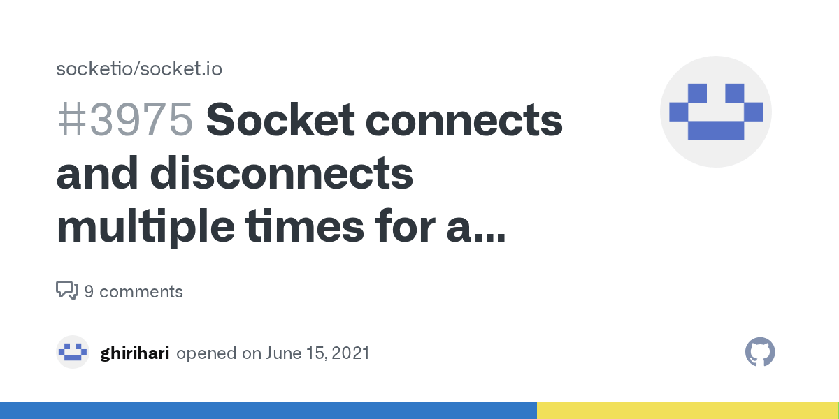 Socket connects and disconnects multiple times for a same user · Issue
