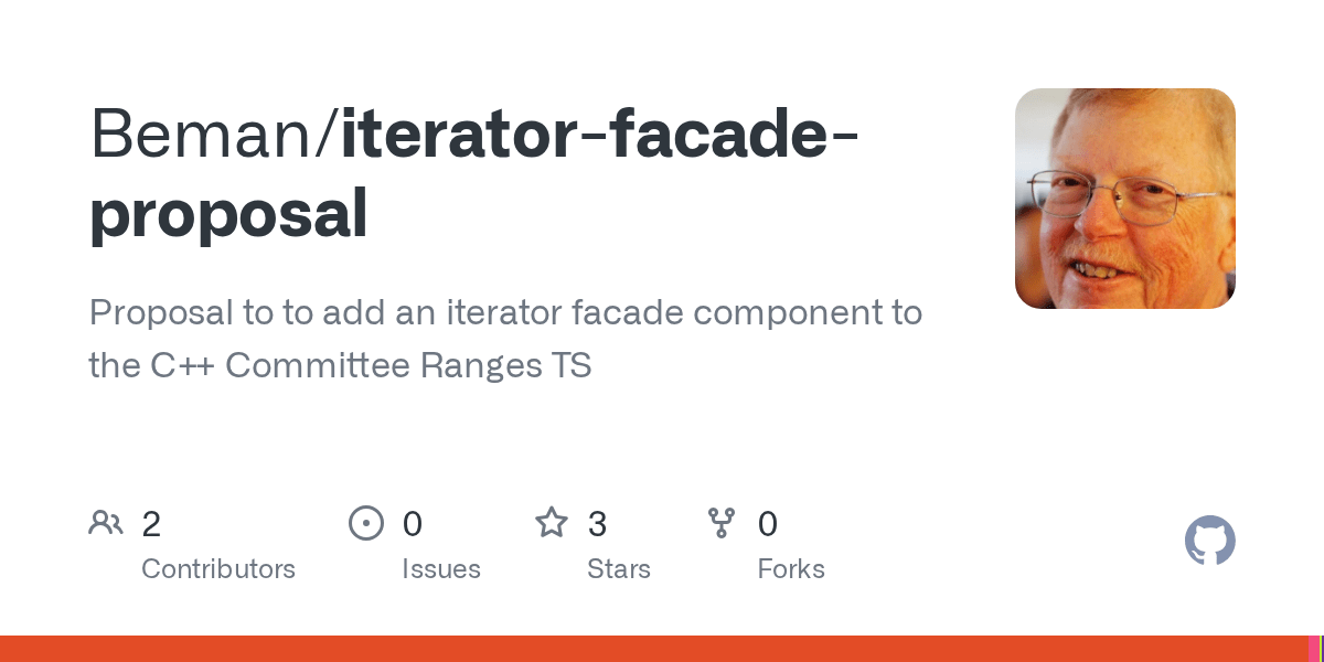 GitHub Beman/iteratorfacadeproposal Proposal to to add an iterator