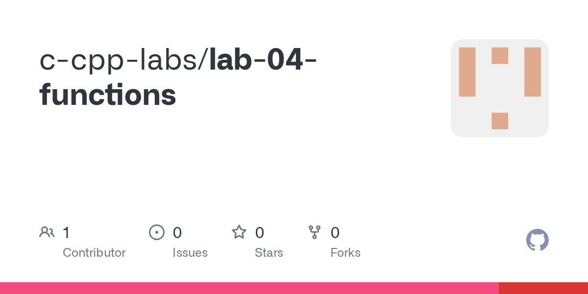 GitHub ccpplabs/lab04functions
