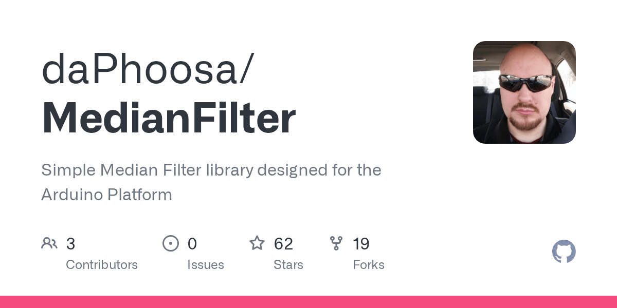 GitHub daPhoosa/MedianFilter Simple Median Filter library designed