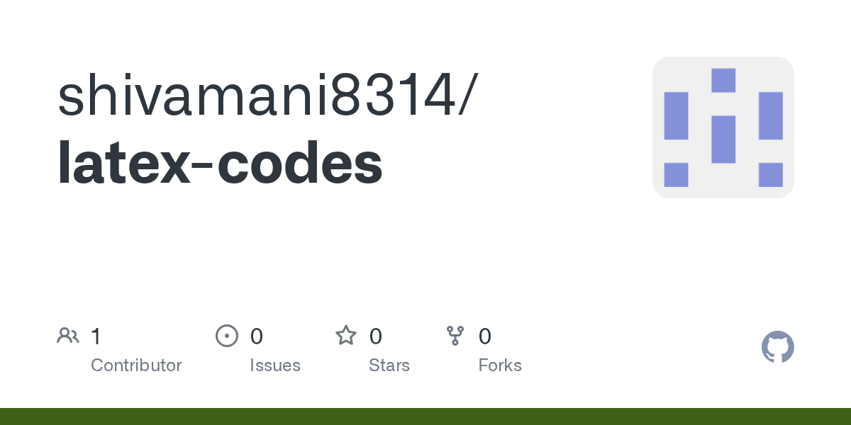 GitHub shivamani8314/latexcodes