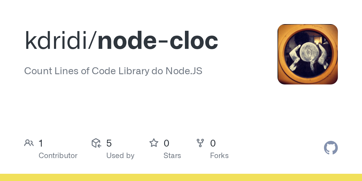 GitHub kdridi/nodecloc Count Lines of Code Library do Node.JS
