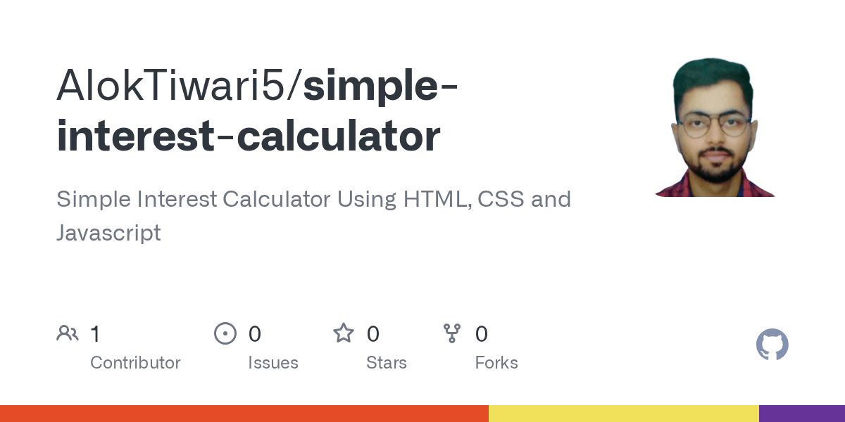 GitHub AlokTiwari5/simpleinterestcalculator Simple Interest