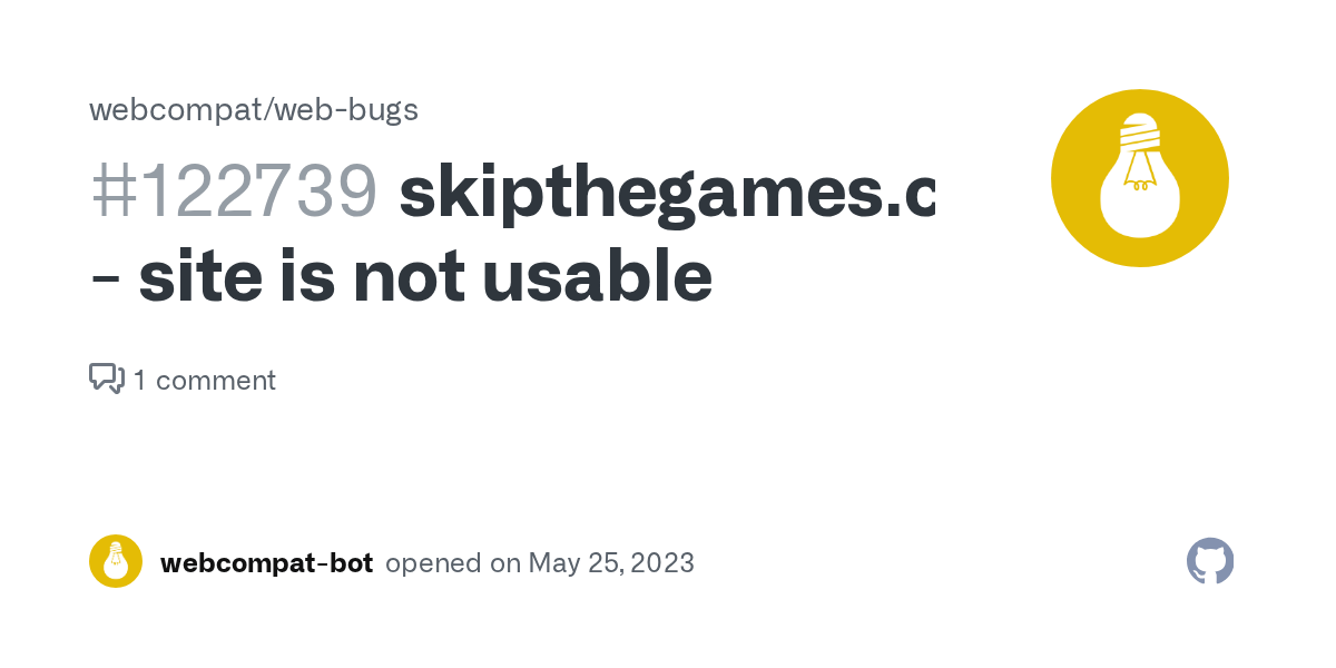 site is not usable · Issue 122739 ·
