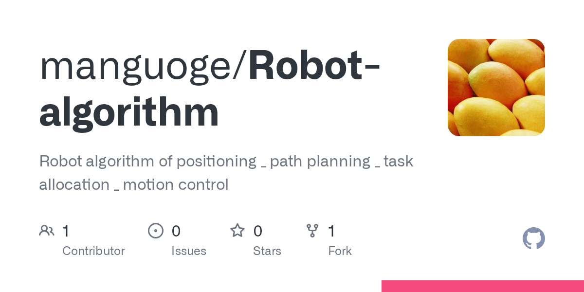 GitHub manguoge/Robotalgorithm Robot algorithm of positioning _ path planning _ task