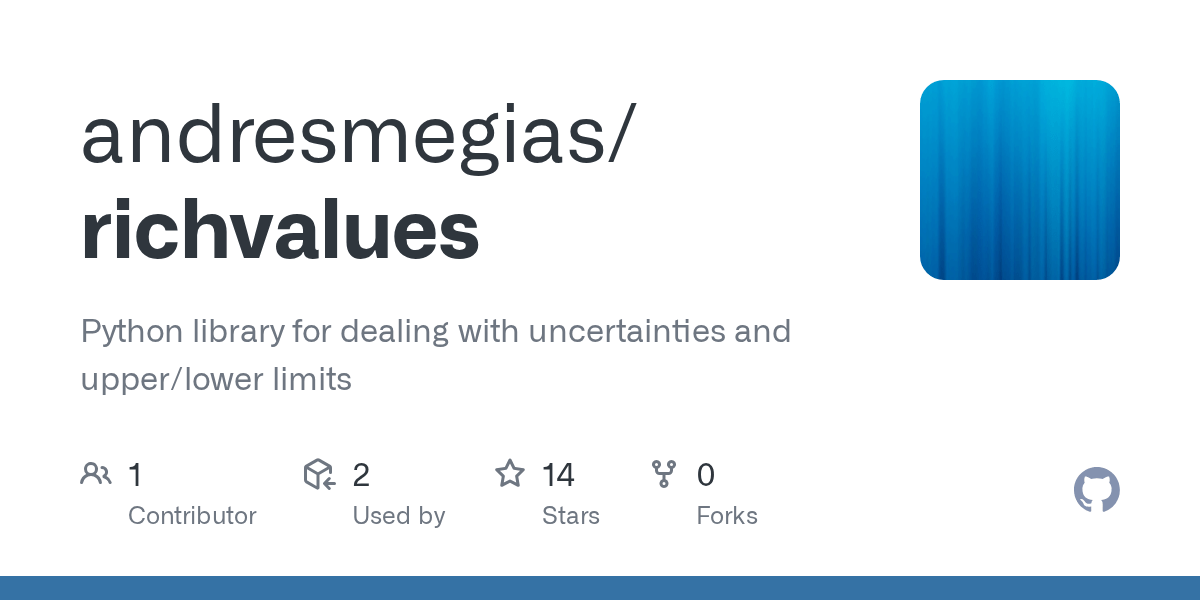 GitHub andresmegias/richvalues Python library for dealing with