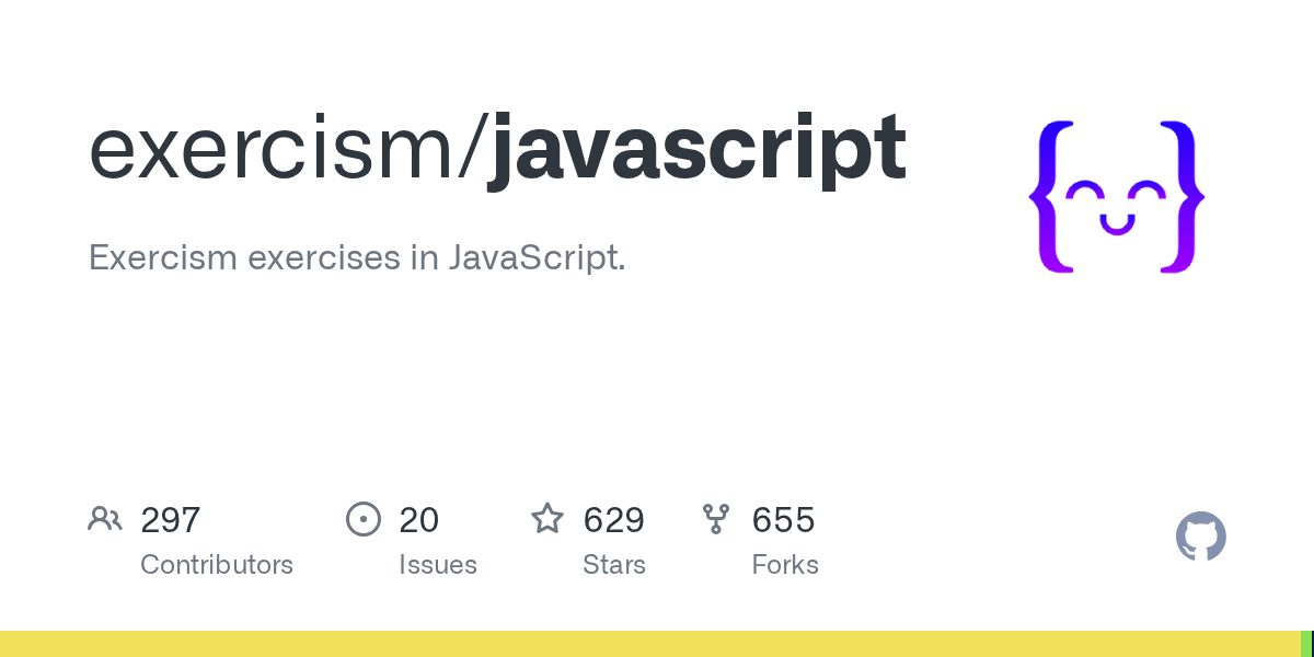 GitHub exercism/javascript Exercism exercises in JavaScript.