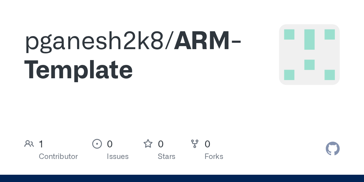 GitHub pganesh2k8/ARMTemplate