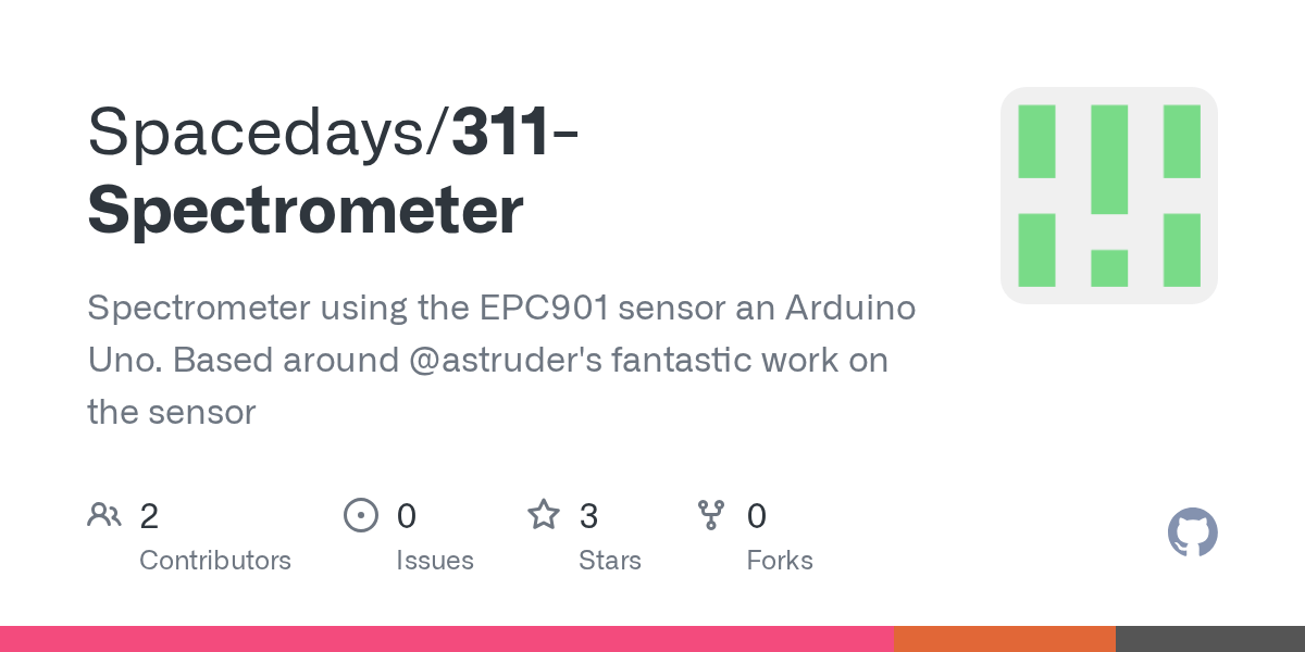 GitHub Spacedays/311Spectrometer Spectrometer using the EPC901