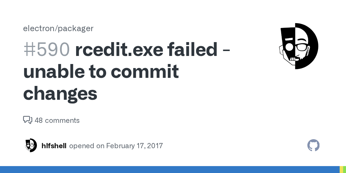 rcedit.exe failed unable to commit changes · Issue 590 · electron