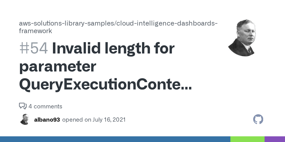 Invalid length for parameter QueryExecutionContext.Database, value 0