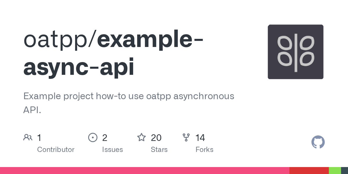 GitHub oatpp/exampleasyncapi Example project howto use oatpp