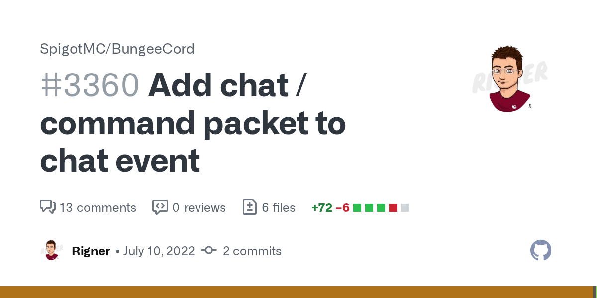 Add chat / command packet to chat event by PSNRigner · Pull Request