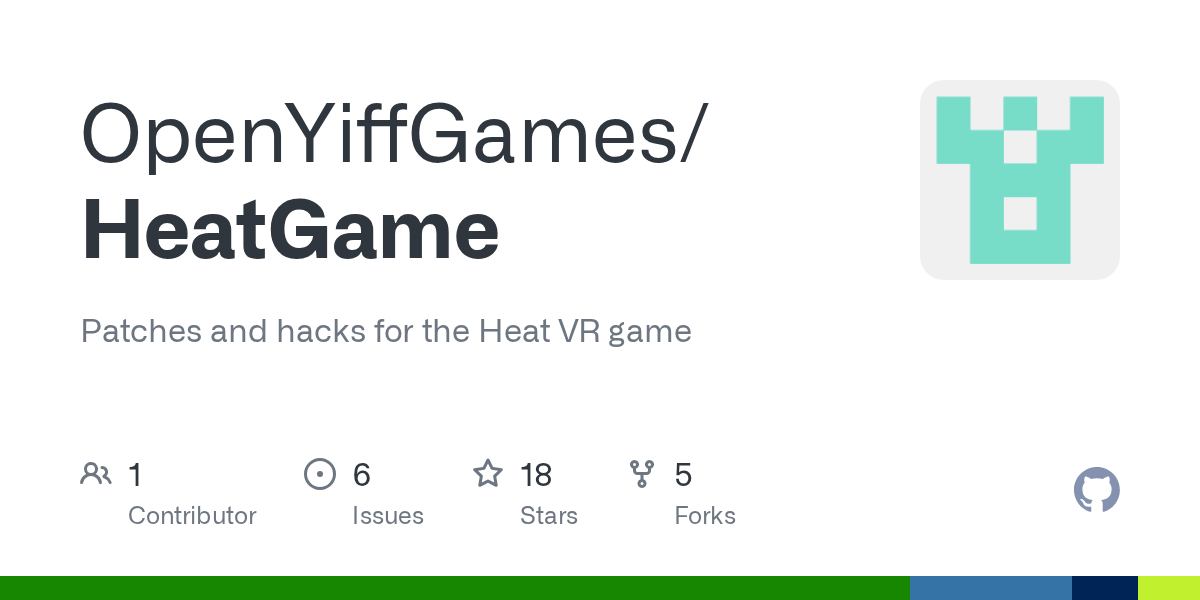 GitHub OpenYiffGames/HeatGame Patches and hacks for the Heat VR game