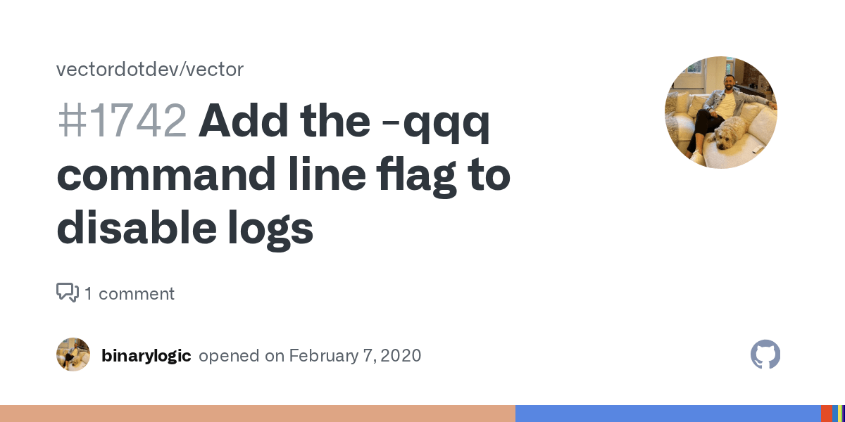 Add the qqq command line flag to disable logs · Issue 1742 · vectordotdev/vector · GitHub