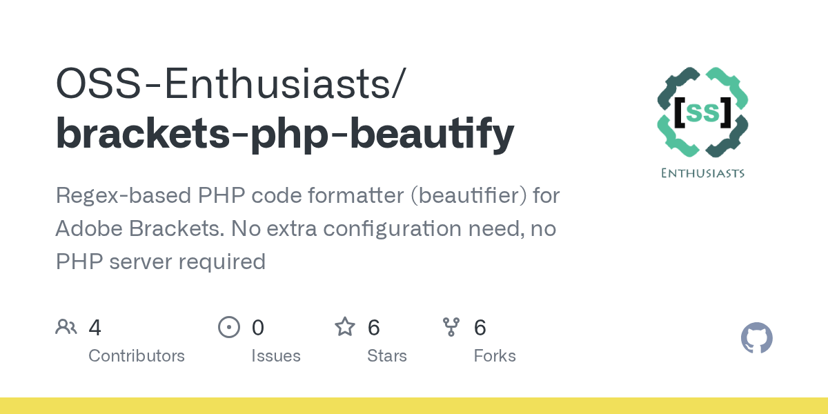GitHub OSSEnthusiasts/bracketsphpbeautify Regexbased PHP code
