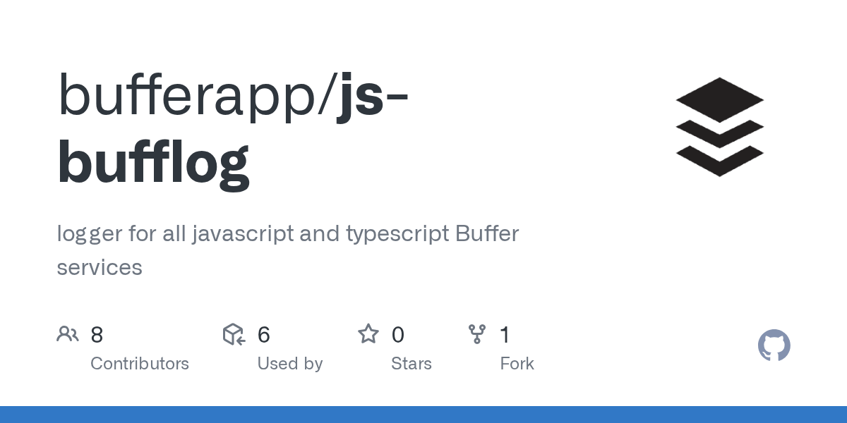 GitHub bufferapp/jsbufflog logger for all javascript and typescript