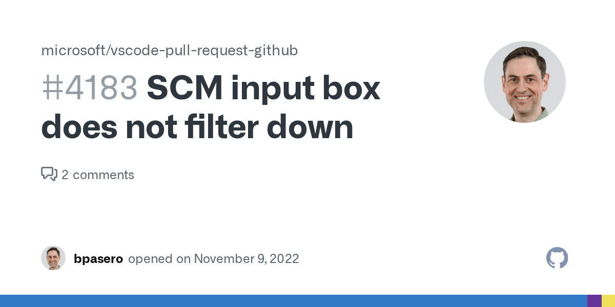 SCM input box does not filter down · Issue 4183 · microsoft/vscode
