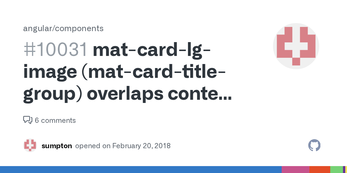 matcardlgimage (matcardtitlegroup) overlaps content in matcard