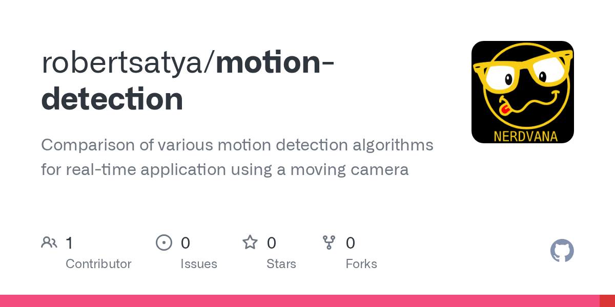 GitHub robertsatya/motiondetection Comparison of various motion