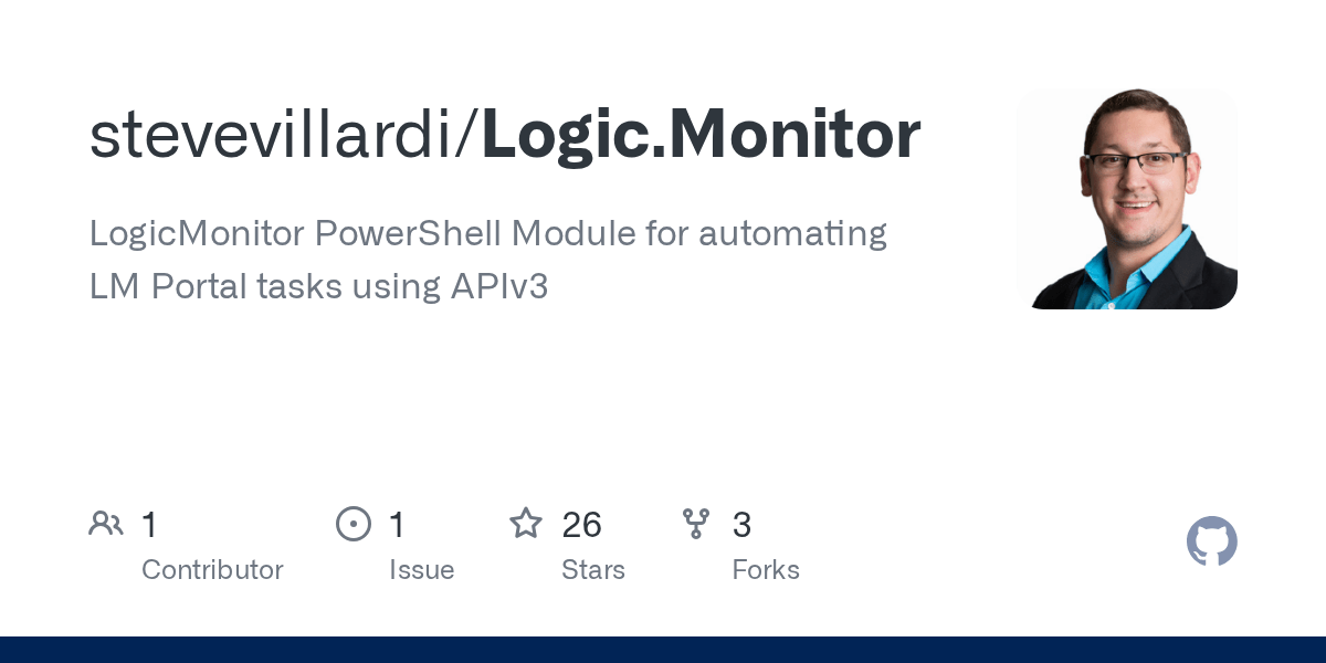 GitHub stevevillardi/Logic.Monitor LogicMonitor PowerShell Module