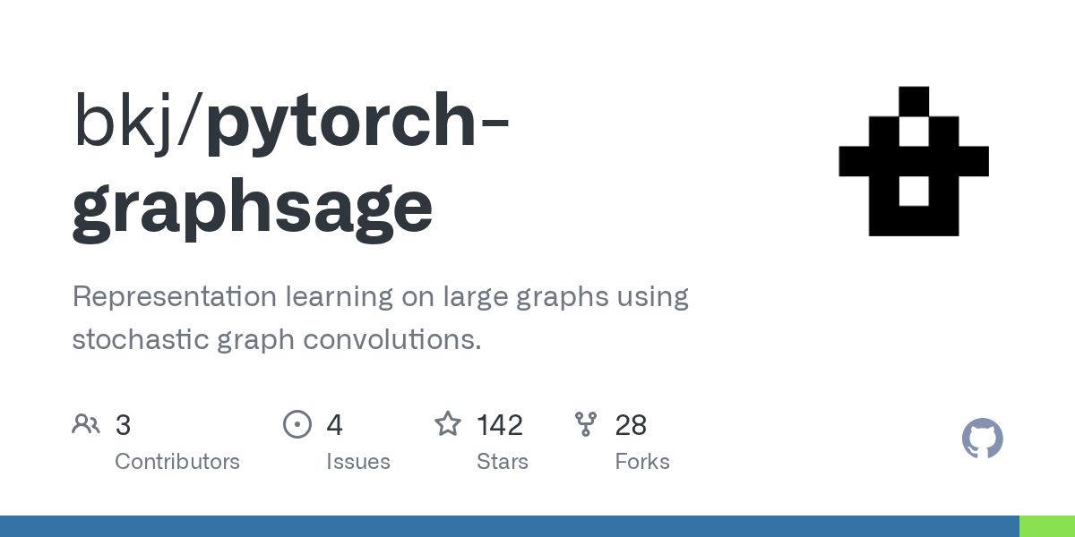 GitHub bkj/pytorchgraphsage Representation learning on large graphs