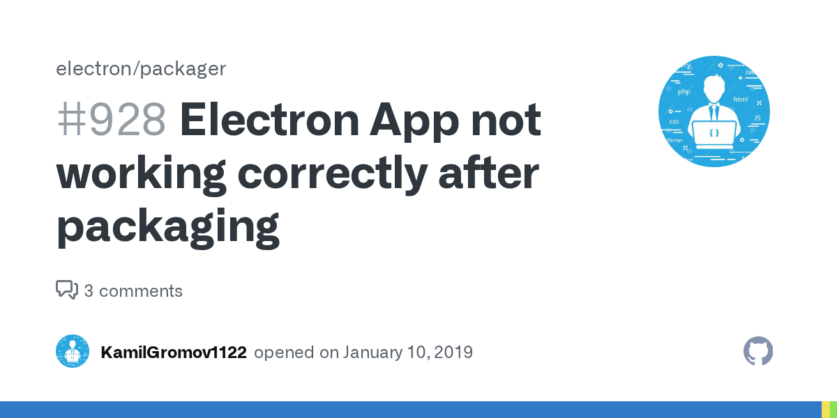 Electron App not working correctly after packaging · Issue 928