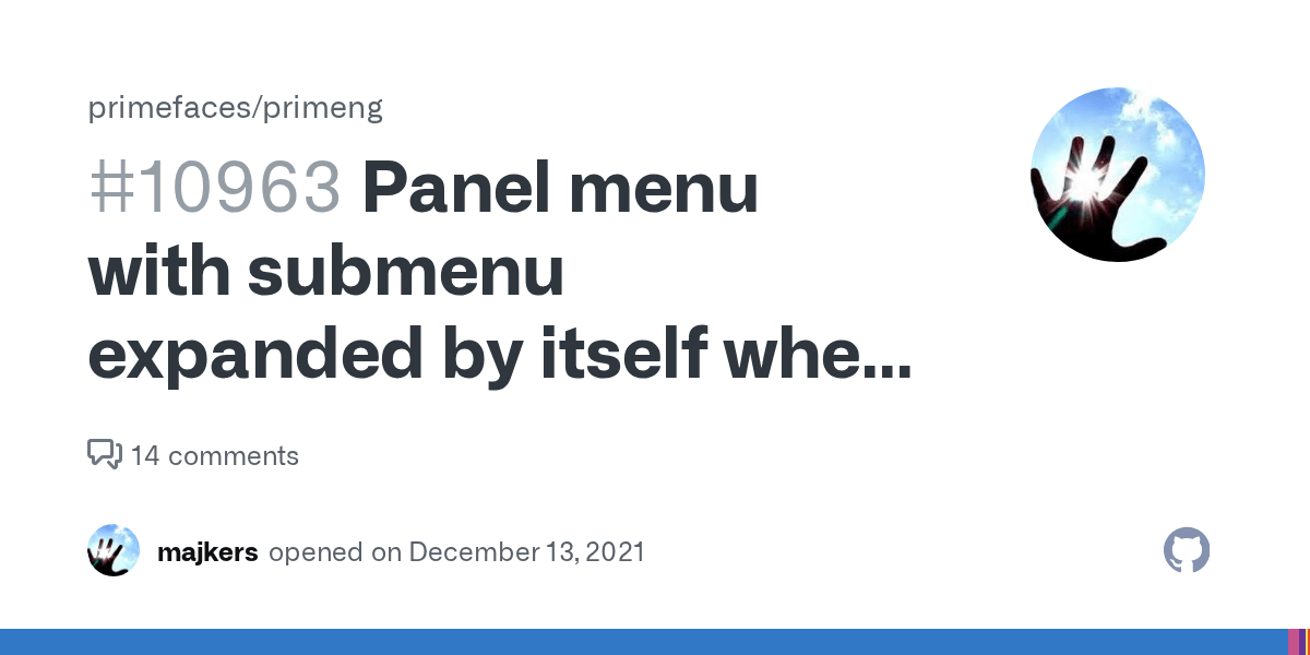 Panel menu with submenu expanded by itself when in sideBar · Issue