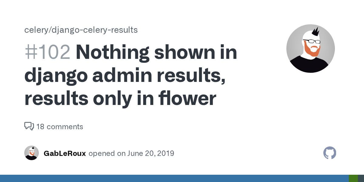 Nothing shown in django admin results, results only in flower · Issue