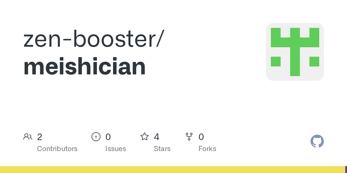 GitHub zenbooster/meishician