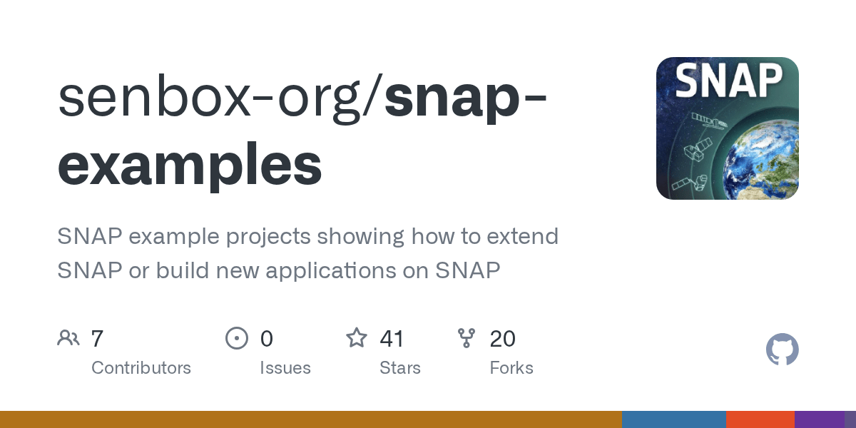 GitHub SNAP example projects showing how to