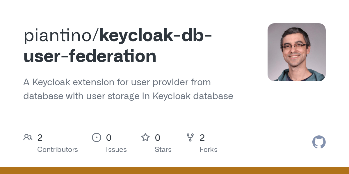 GitHub piantino/keycloakdbuserfederation A Keycloak extension for