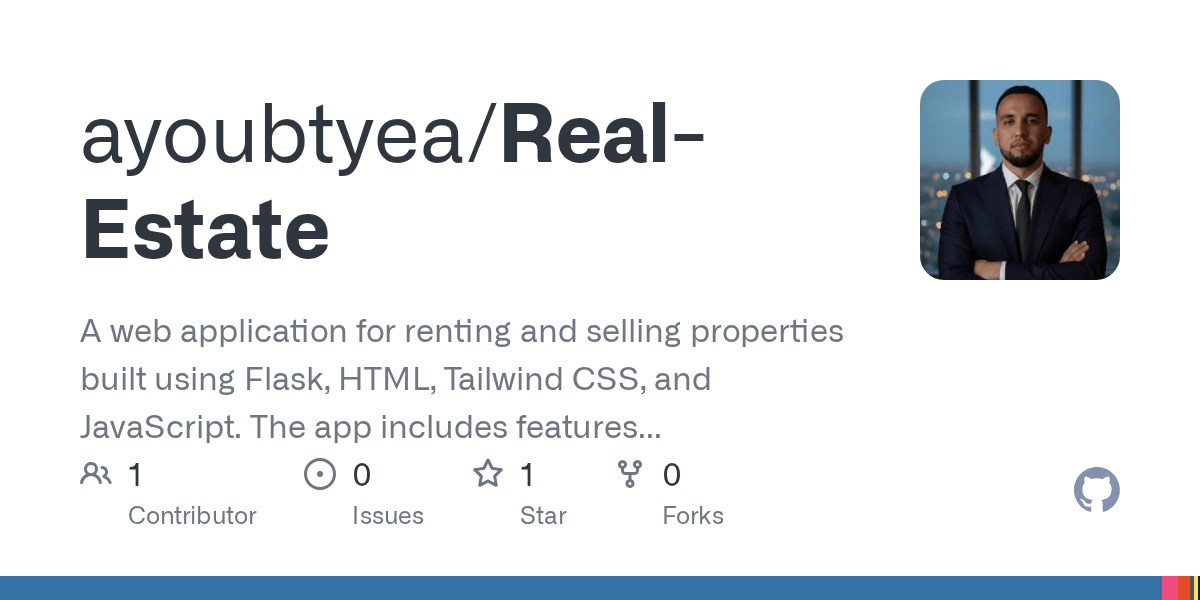 GitHub ayoubtyea/RealEstate A web application for renting and