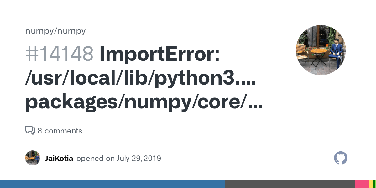 ImportError /usr/local/lib/python3.5/distpackages/numpy/core