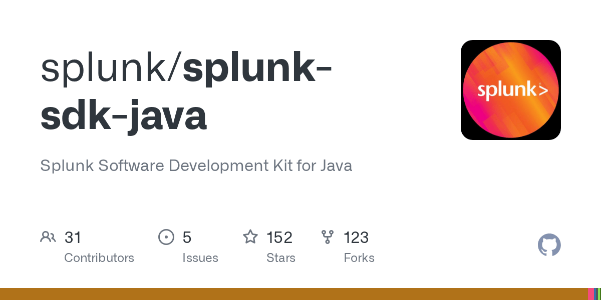 GitHub splunk/splunksdkjava Splunk Software Development Kit for Java
