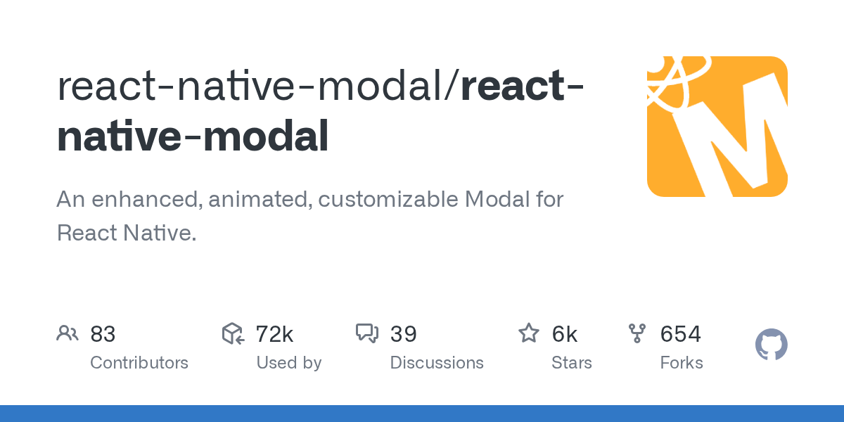 GitHub reactnativemodal/reactnativemodal An