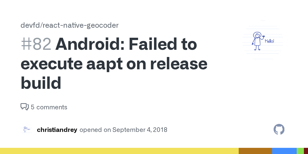 Android Failed to execute aapt on release build · Issue