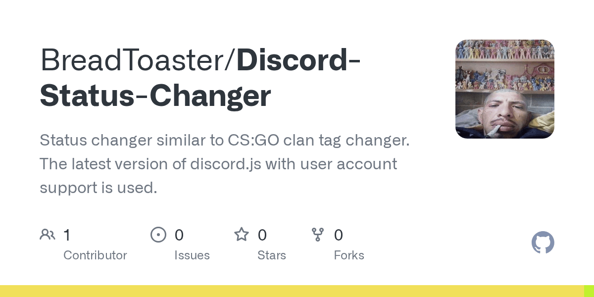 GitHub BreadToaster/DiscordStatusChanger Status changer similar to