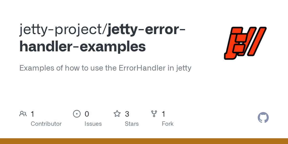 GitHub jettyproject/jettyerrorhandlerexamples Examples of how to use the ErrorHandler in