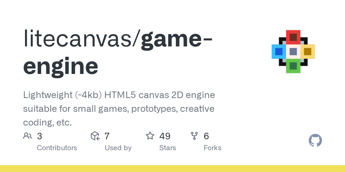 GitHub litecanvas/gameengine Lightweight HTML5 canvas engine