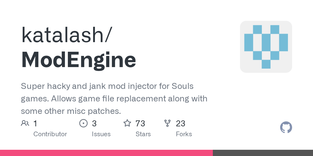 GitHub katalash/ModEngine Super hacky and jank mod injector for