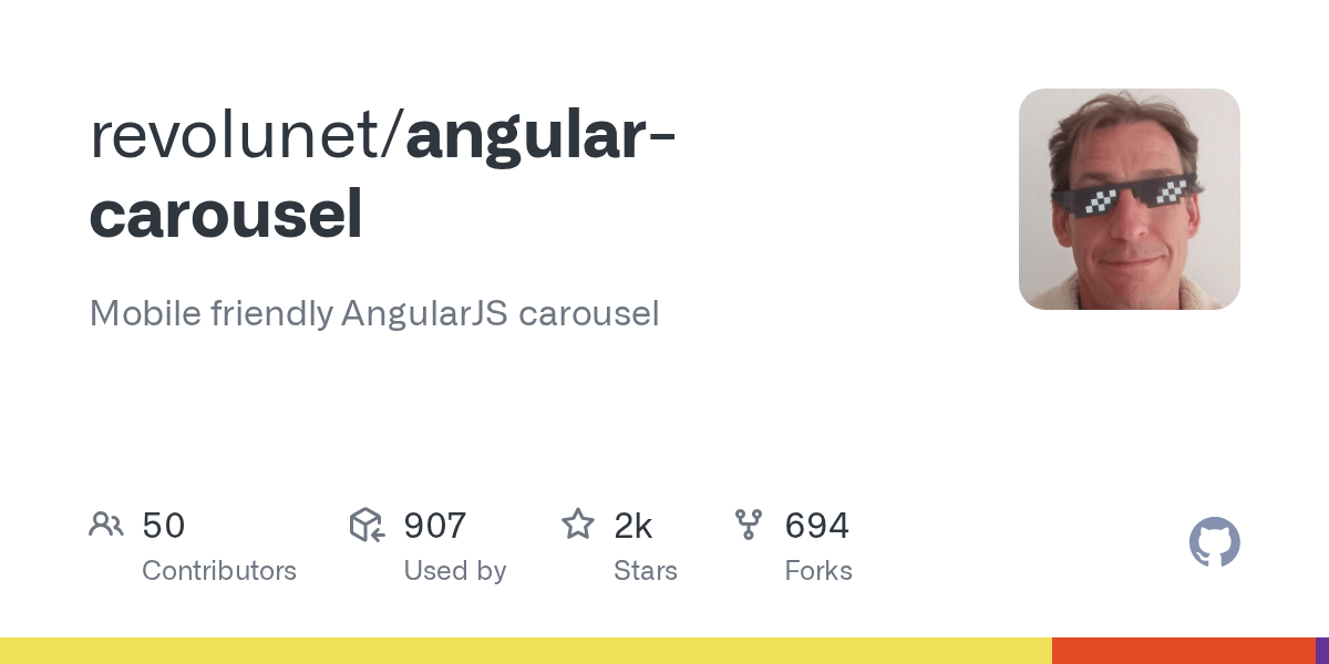 GitHub Mobile friendly AngularJS carousel
