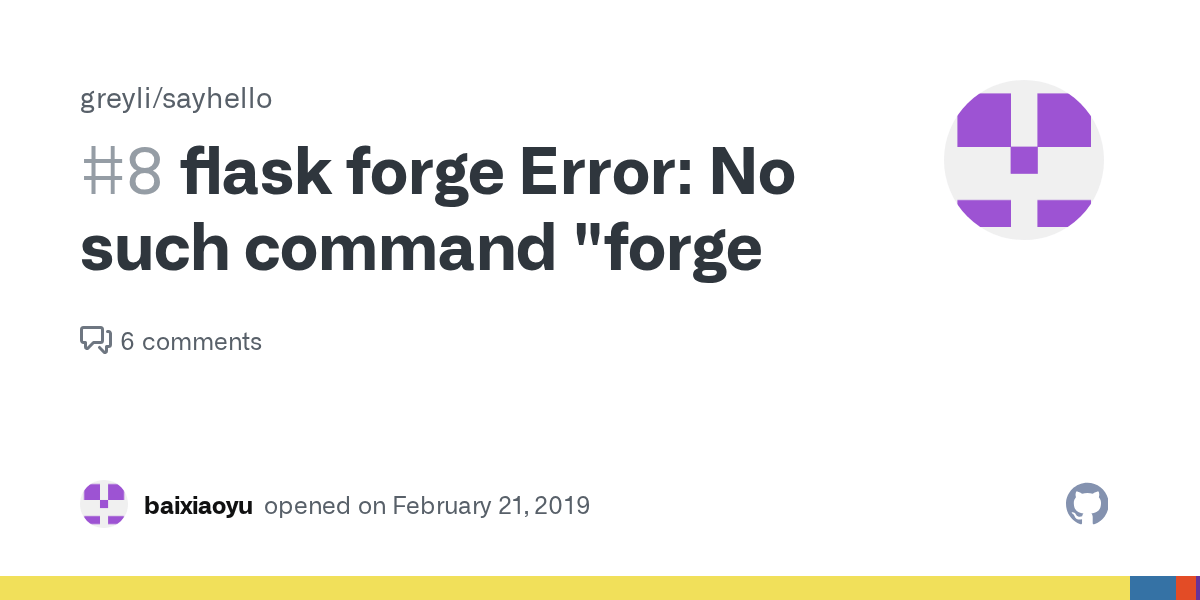 flask Error No such command · Issue 8 · greyli/sayhello