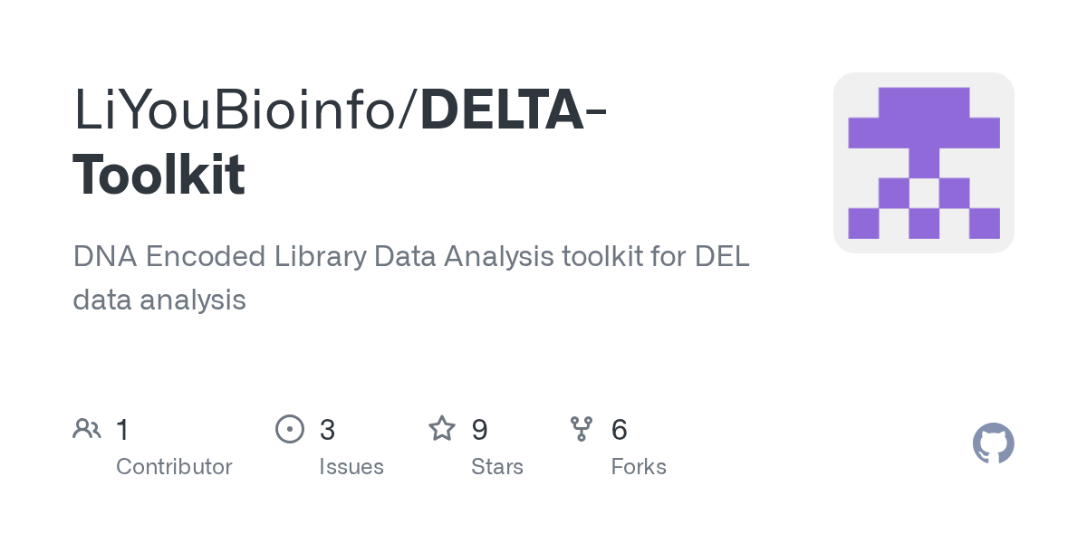 GitHub LiYouBioinfo/DELTAToolkit DNA Encoded Library Data Analysis toolkit for DEL data analysis